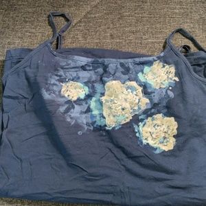 Blue Cami with flower design B1G1
